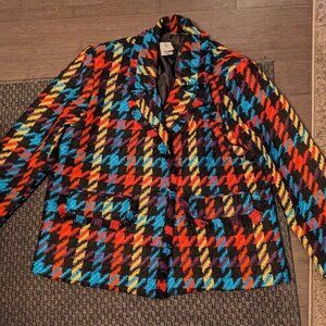 Nasty Gal Rainbow Herringbone Blazer - Size 8 - NWT